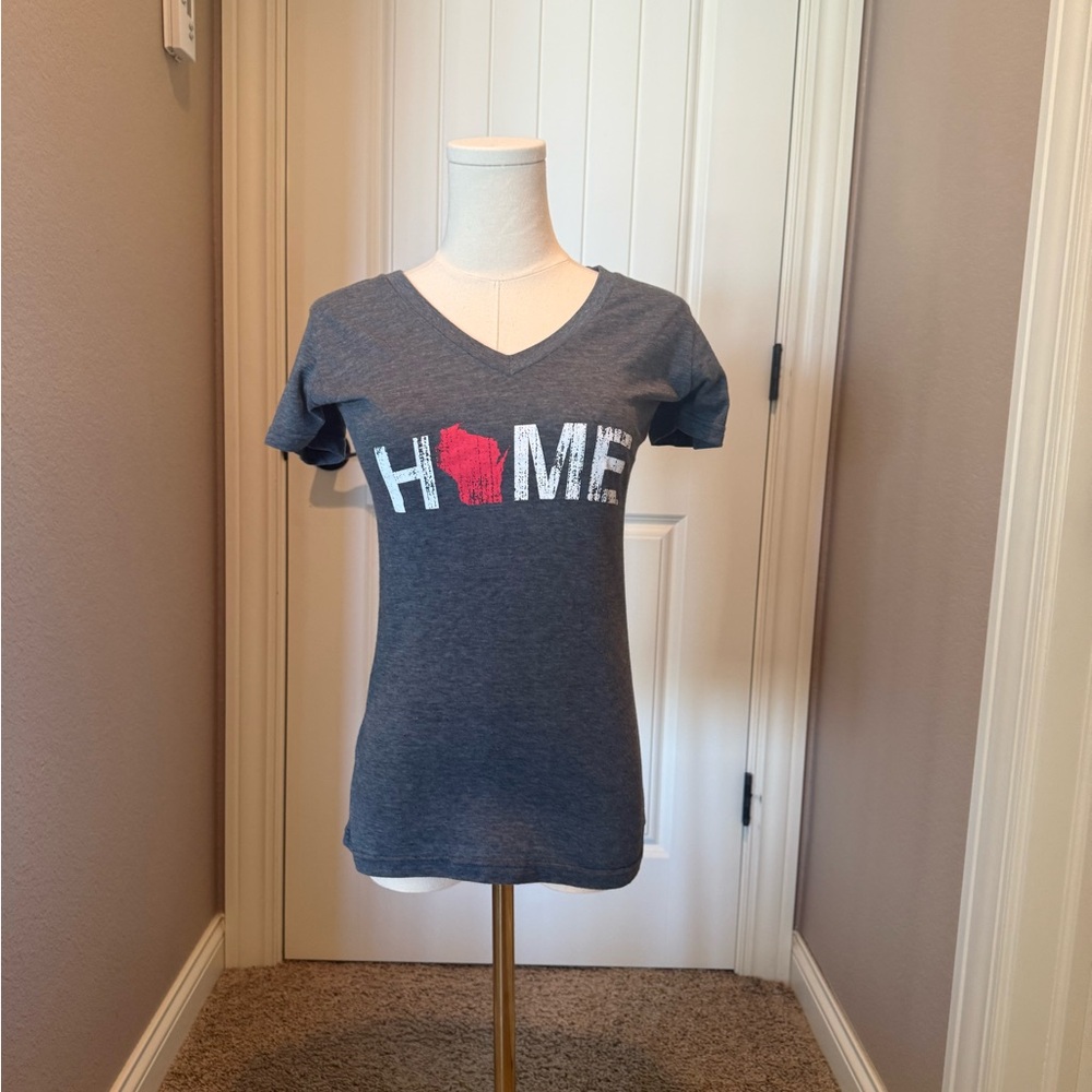 Wisconsin Gray HOME Graphic Tee
